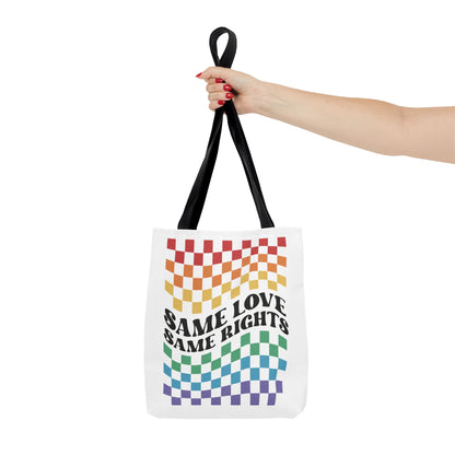 LGBTQ tote bag, same love same rights pride bag, small