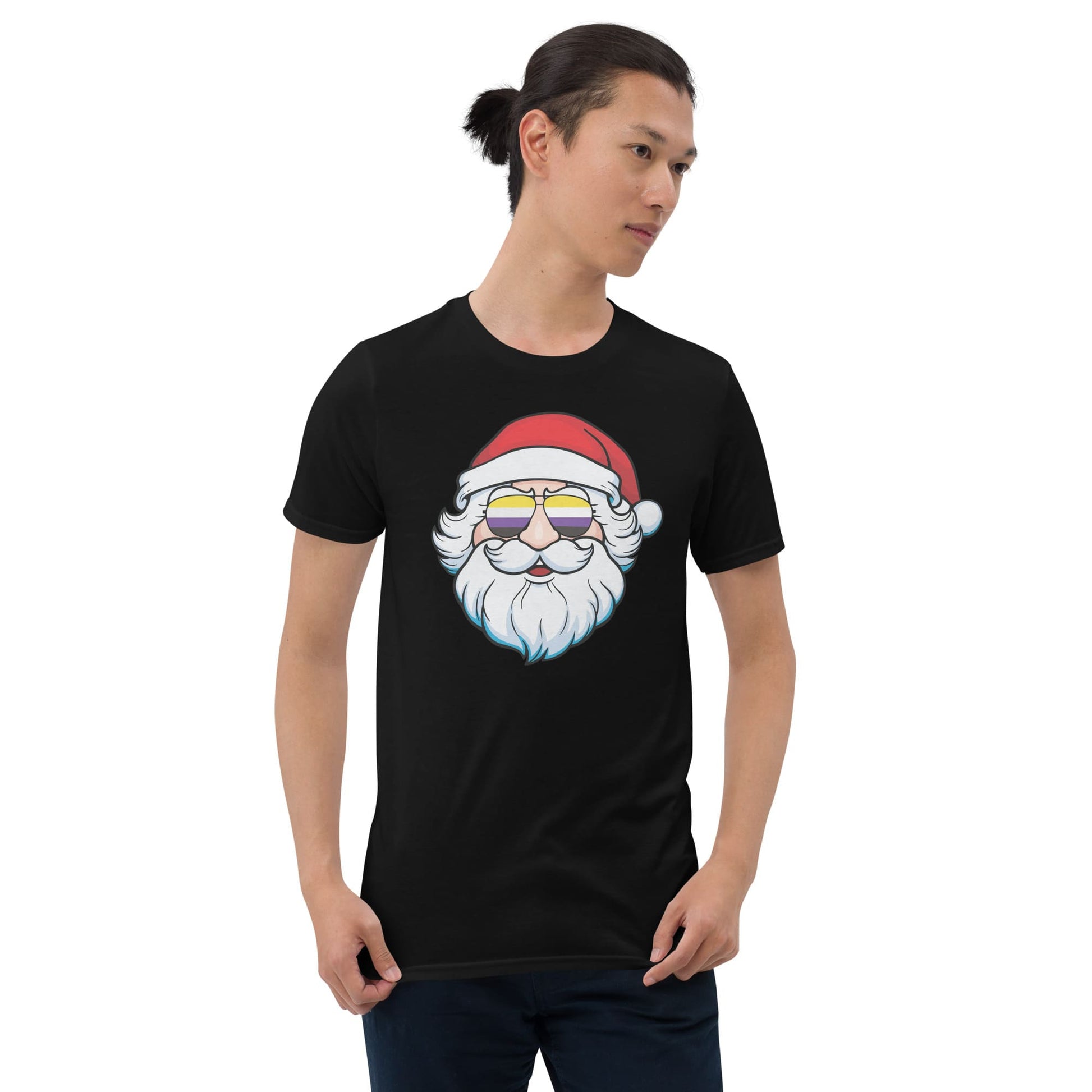 Santa enby pride t shirt