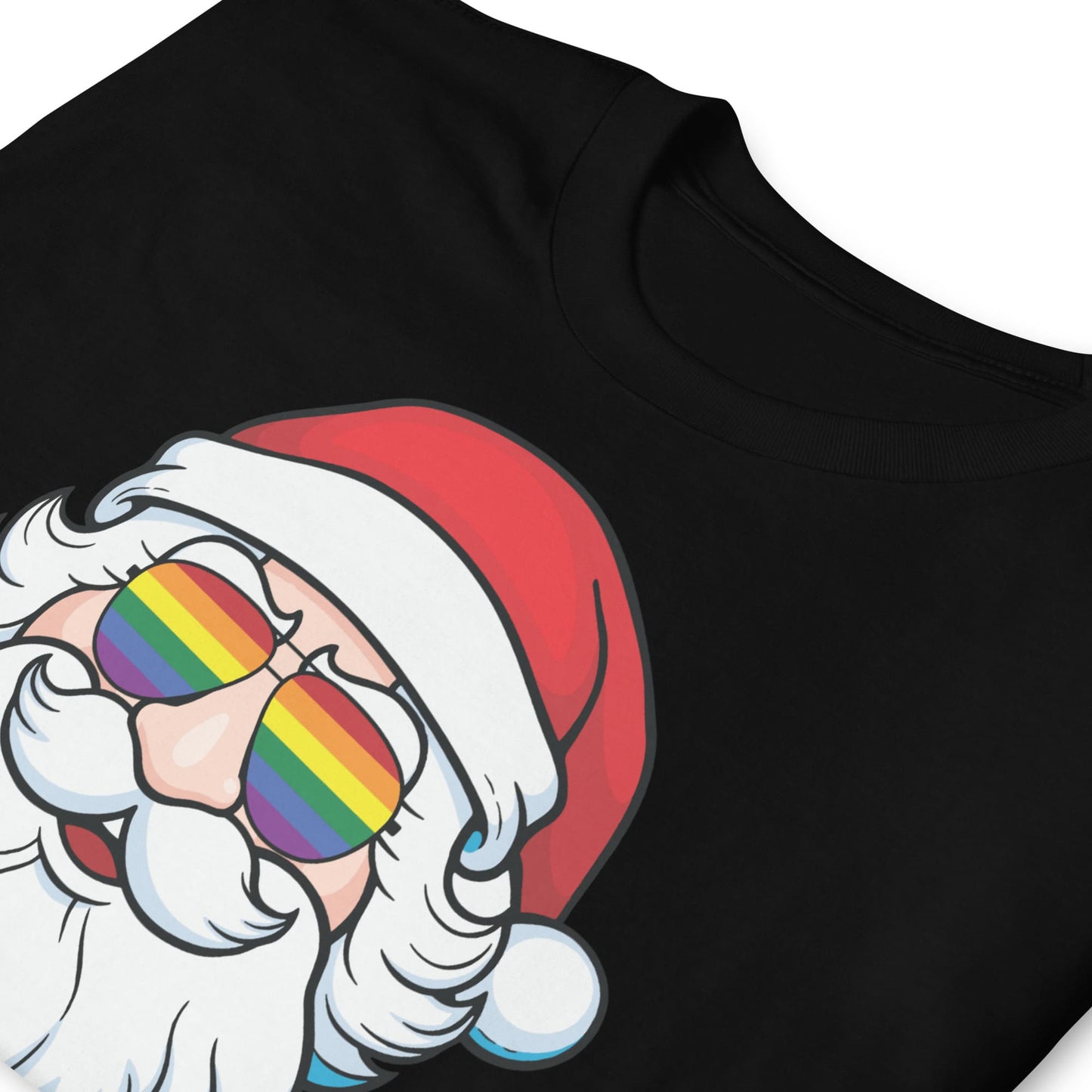 Santa claus LGBT pride tee shirt