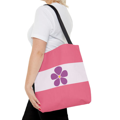 sapphic flag tote bag, medium