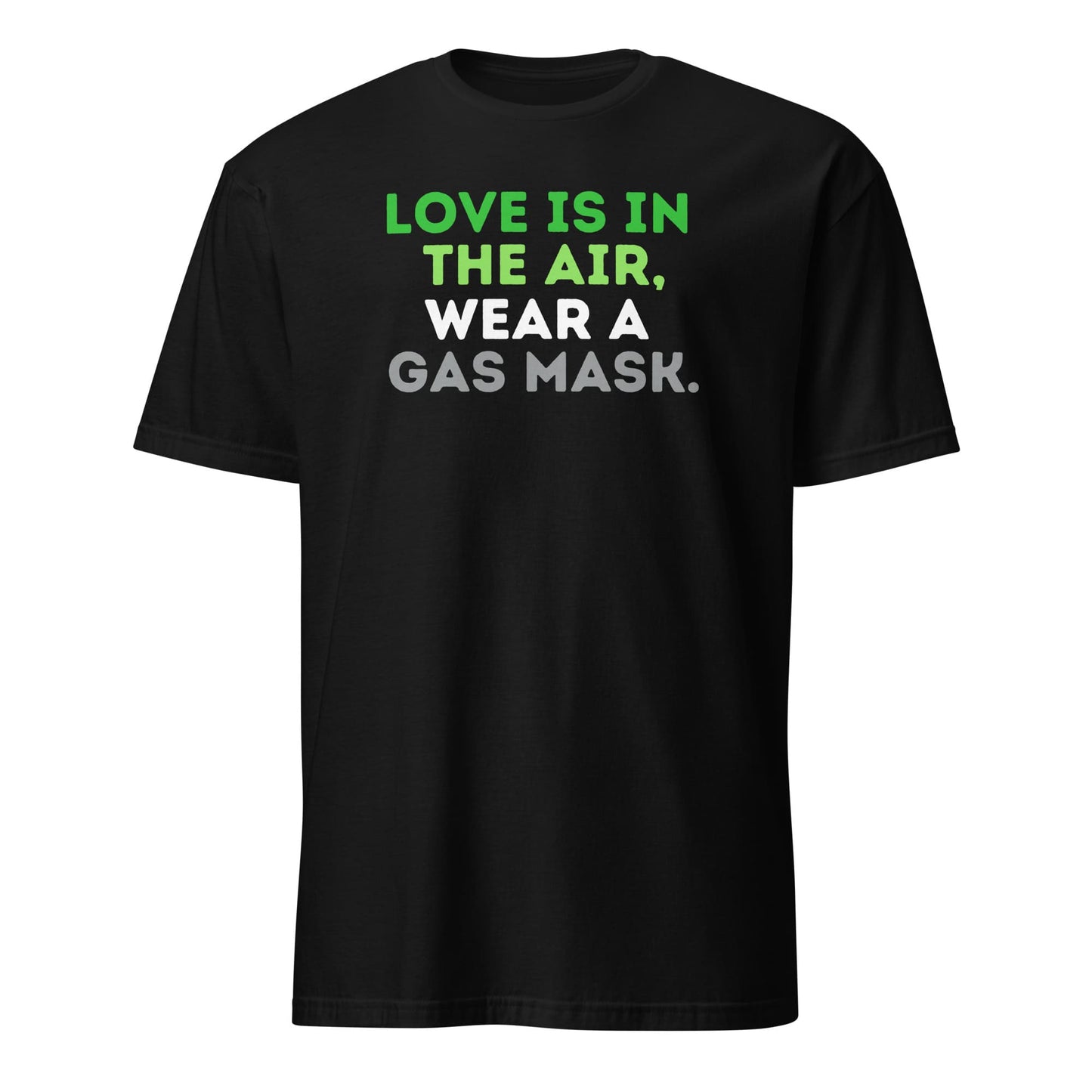 aromantic shirt, funny quote in aro pride colors, hang