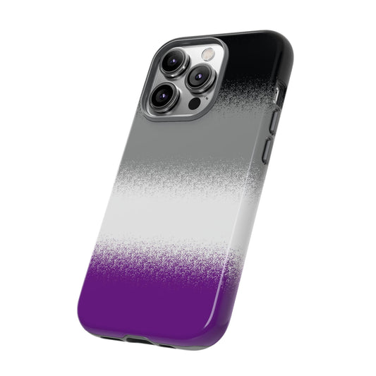 Asexual phone case sprayed flag, side