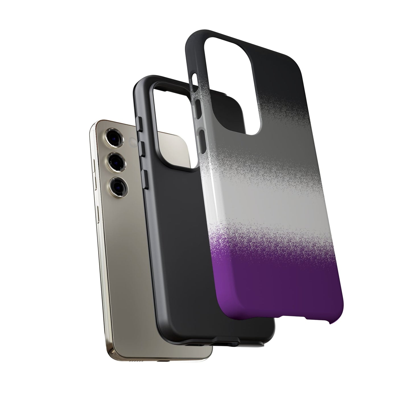 Asexual phone case sprayed flag, layers