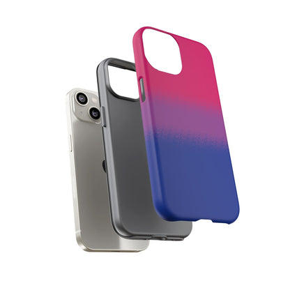 Bisexual phone case sprayed flag, layers