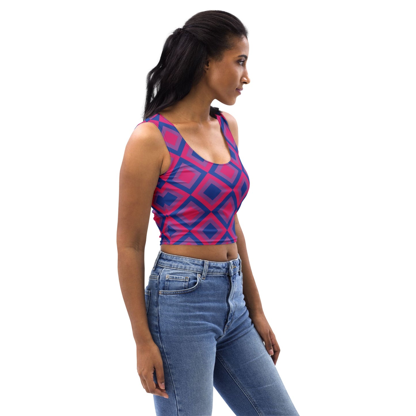 bi pride crop top side model 