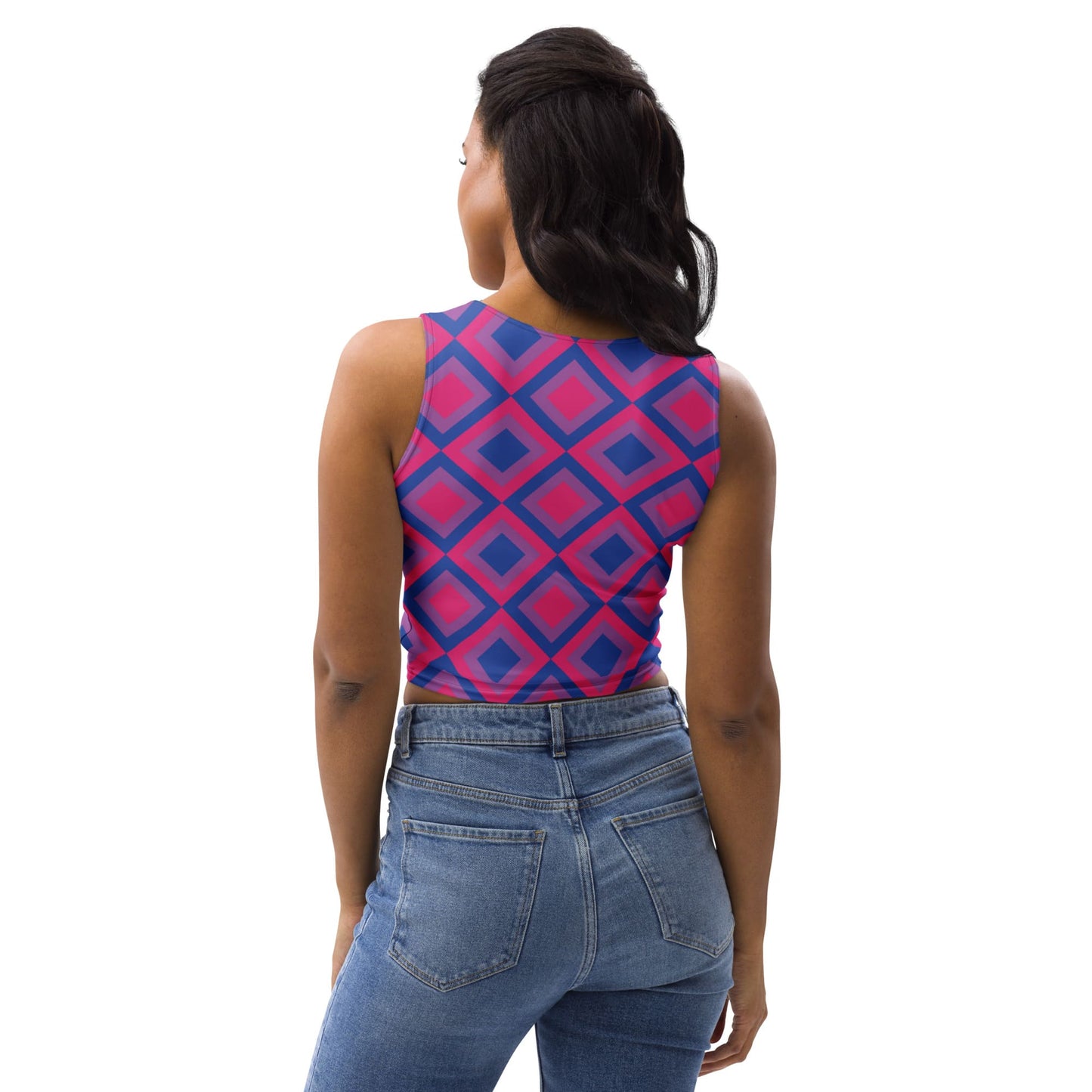 bi pride crop top back model