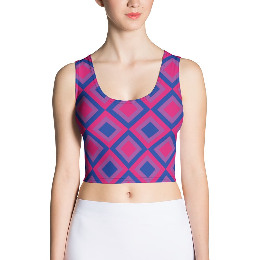 bi pride crop top front model