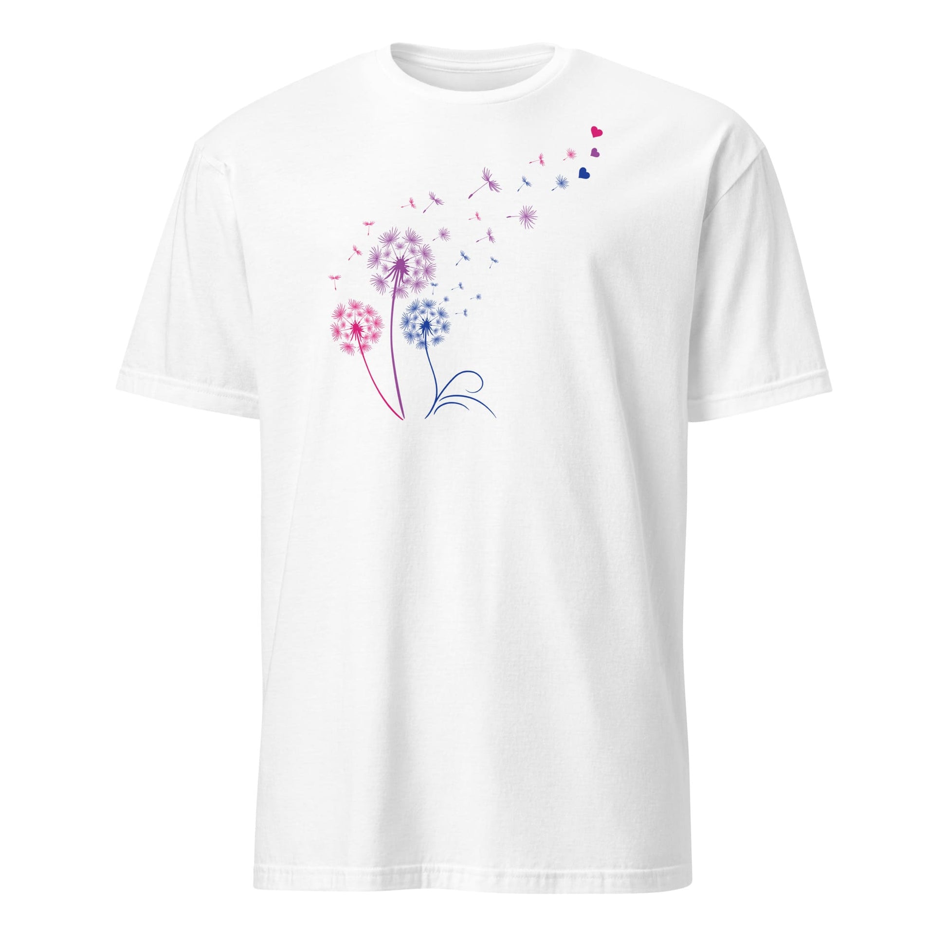 bisexual shirt, discreet bi pride dandelion, hang