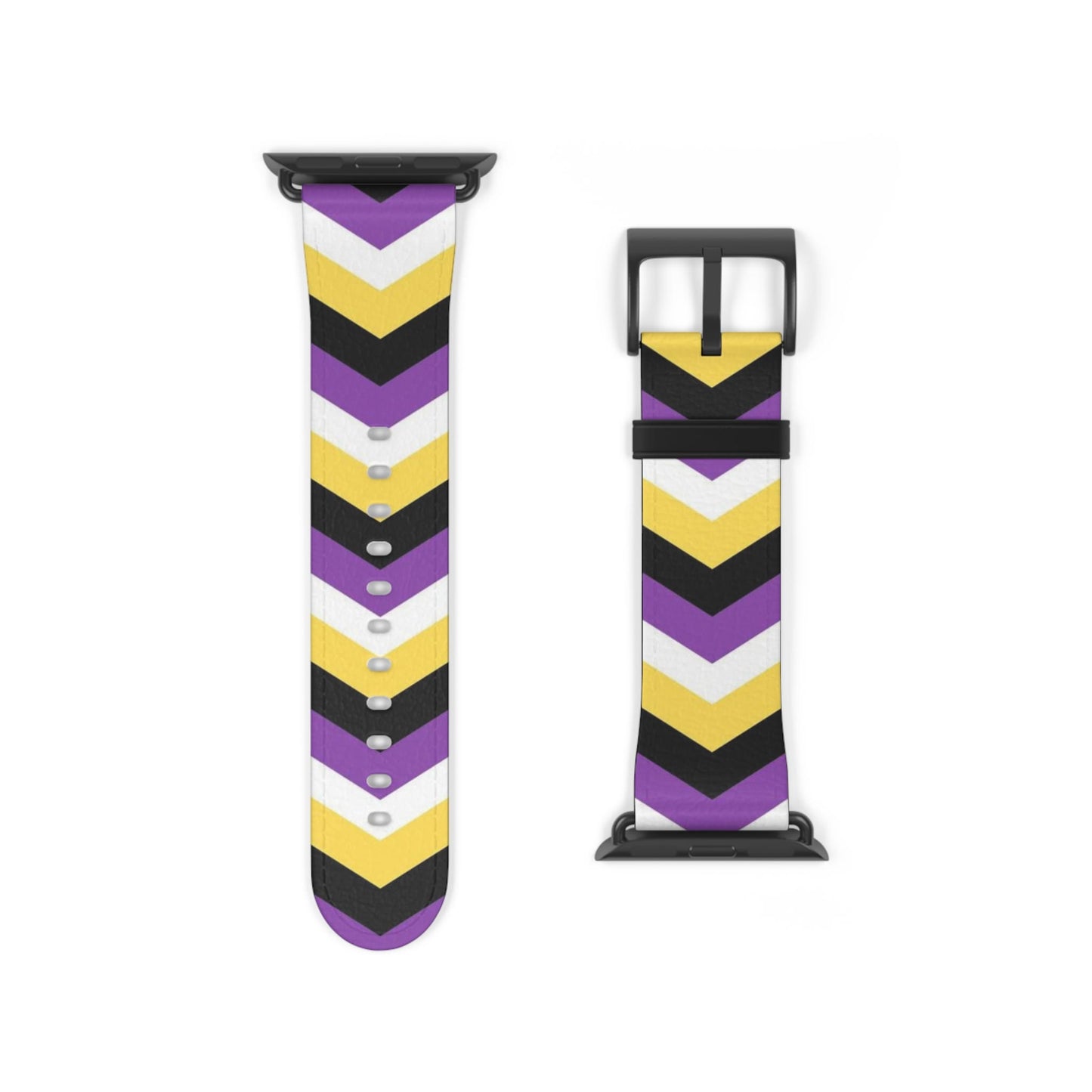 non binary apple watch band, discreet chevron pattern