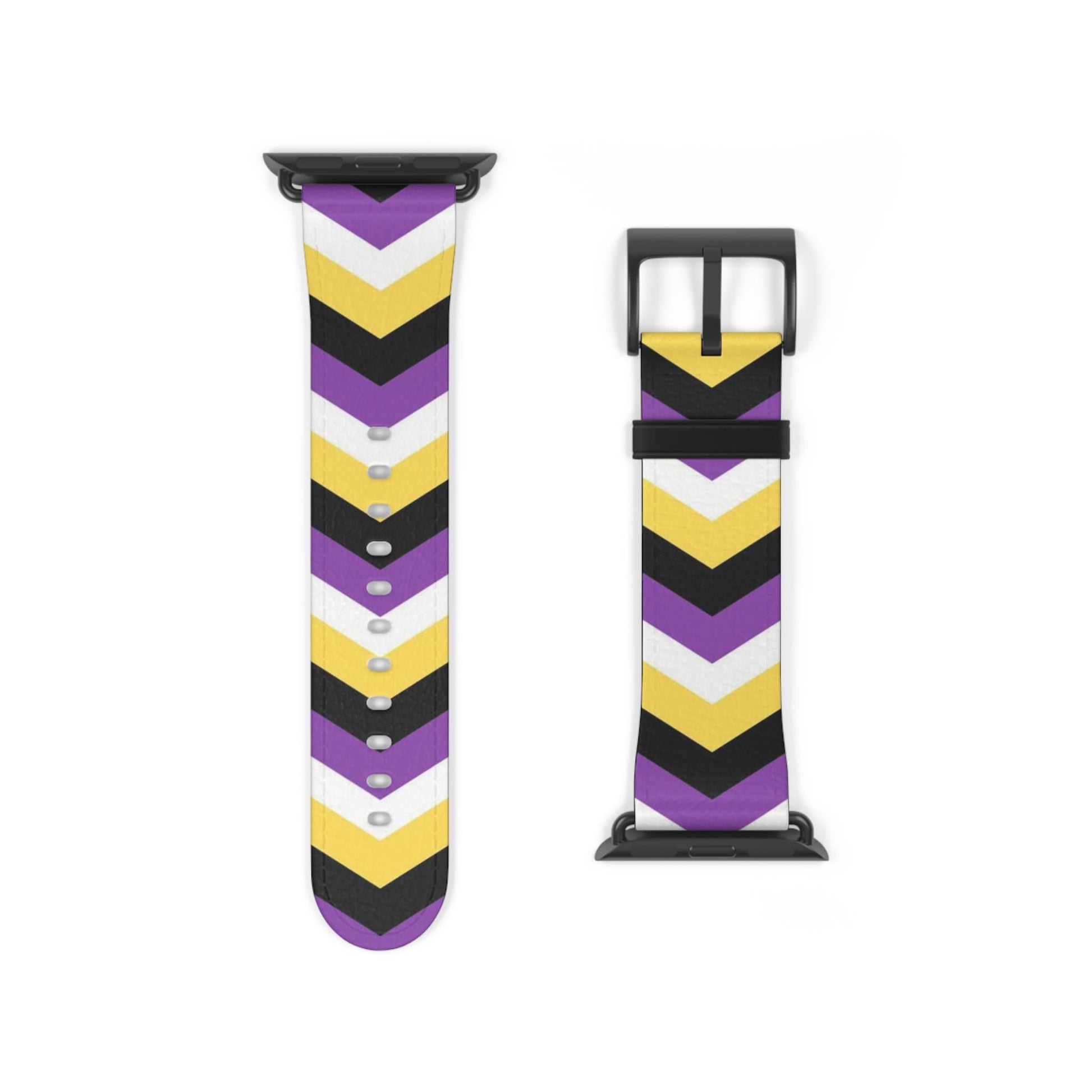 non binary apple watch band, discreet chevron pattern