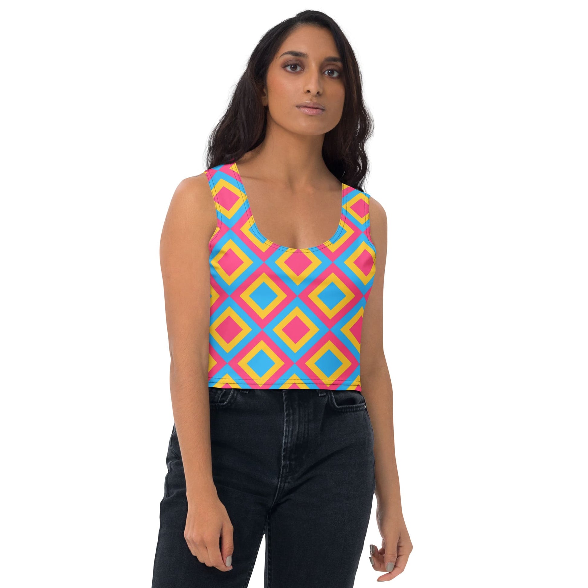 pan pride crop top front model