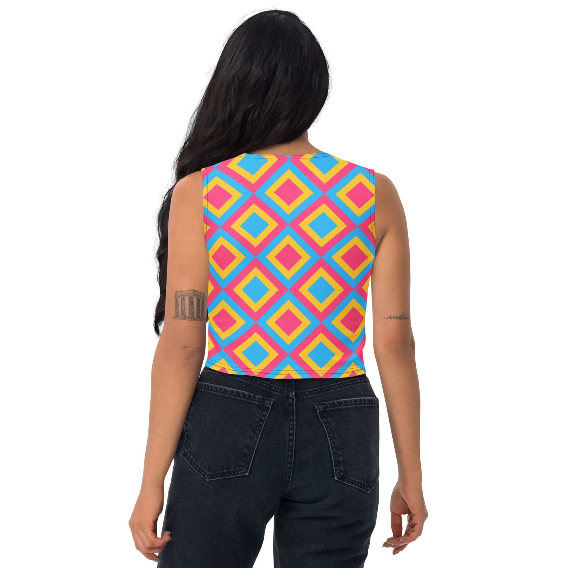 pan pride crop top back model