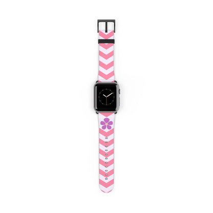 sapphic apple watch band, subtle chevron pattern, black