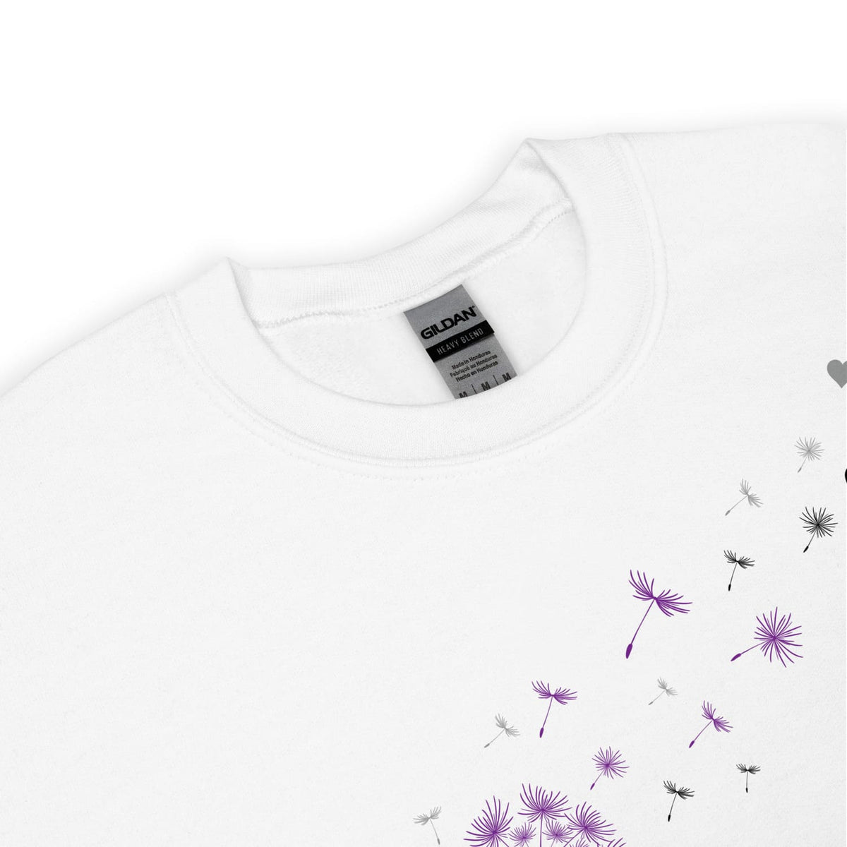 subtle asexual sweatshirt, detail