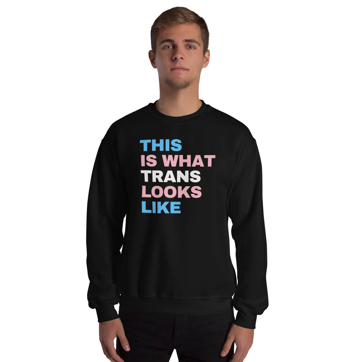 FTM man transgender sweatshirt in black 