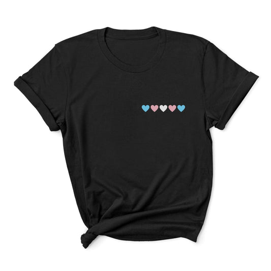 transgender shirt, subtle trans pride pocket design tee, main