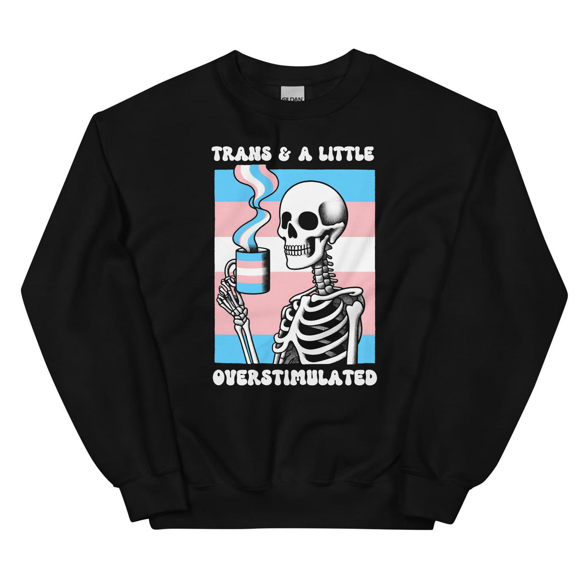 transgender anxiety sweatshirt, black