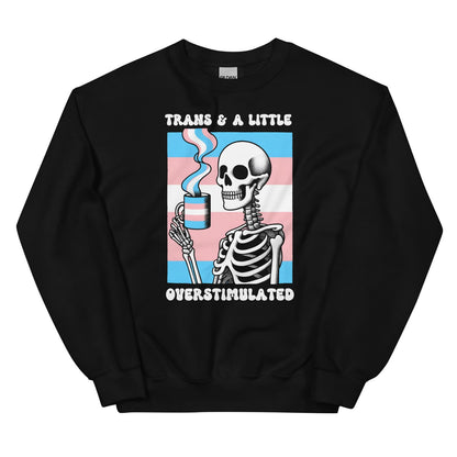 transgender anxiety sweatshirt, black