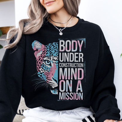 woman wearing transgender sweatshirt for trans people in transition
