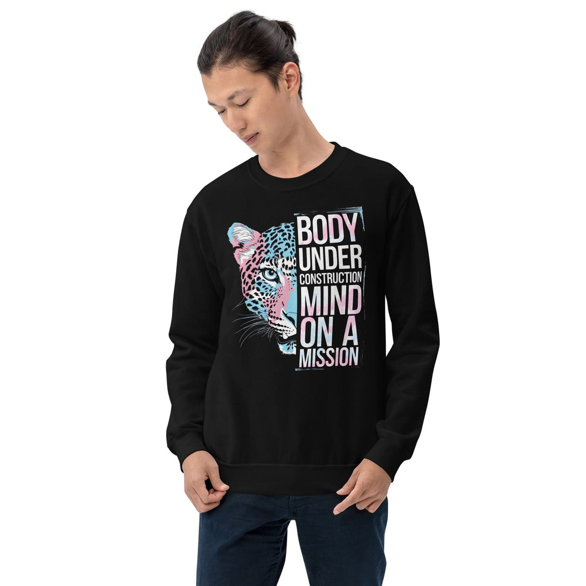transgender sweatshirt for trans people in transition, model 