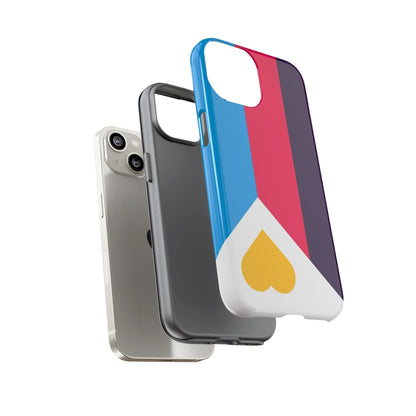 Tricolor polyamory flag phone case, layers