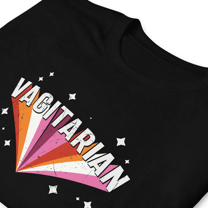 funny lesbian tee, vagitarian pun