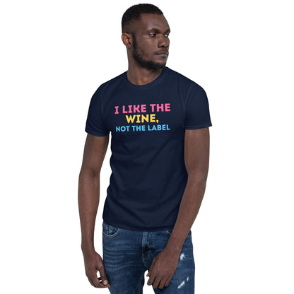 pansexual shirt, funny wine pan pride tee, model 2