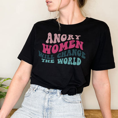 woman wearing Women's rights activist feminist shirt