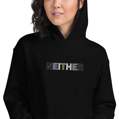 Agender hoodie, embroidered