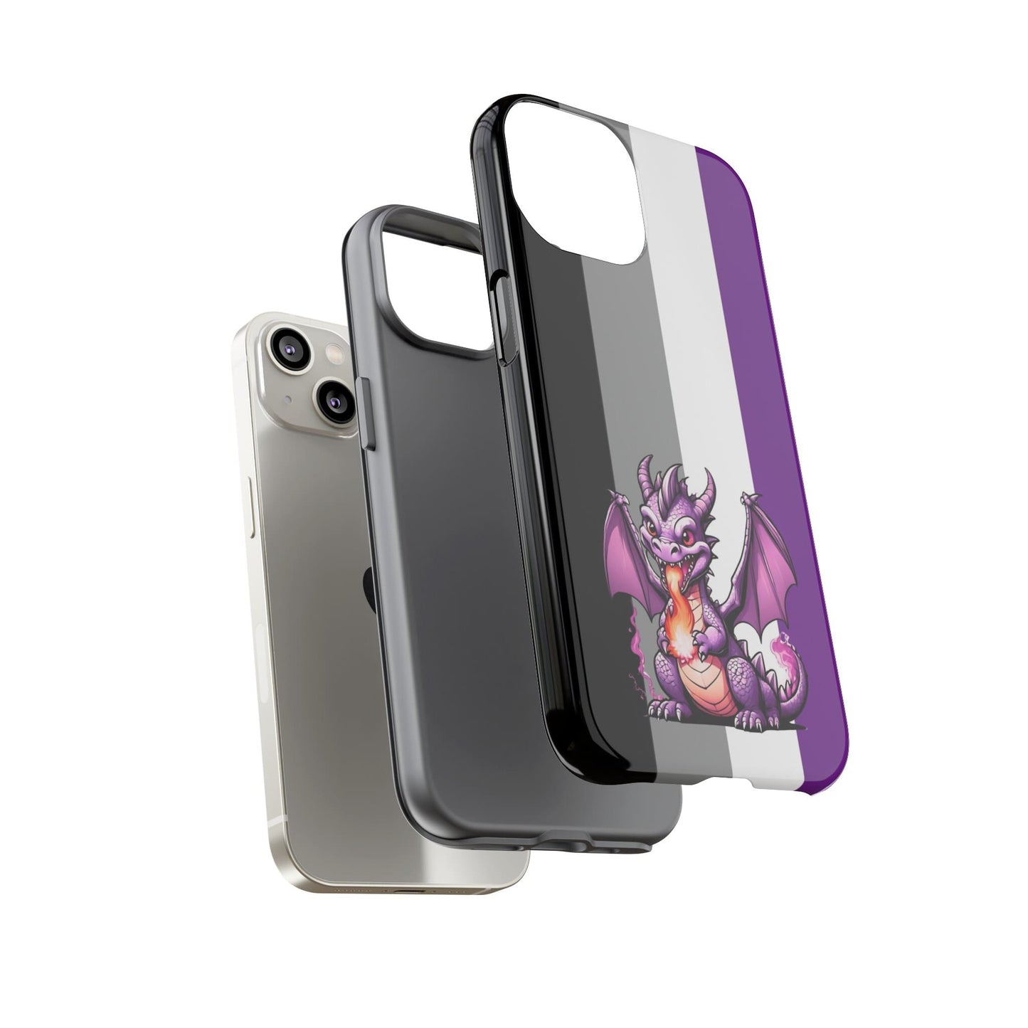 Asexual dragon phone case, layers