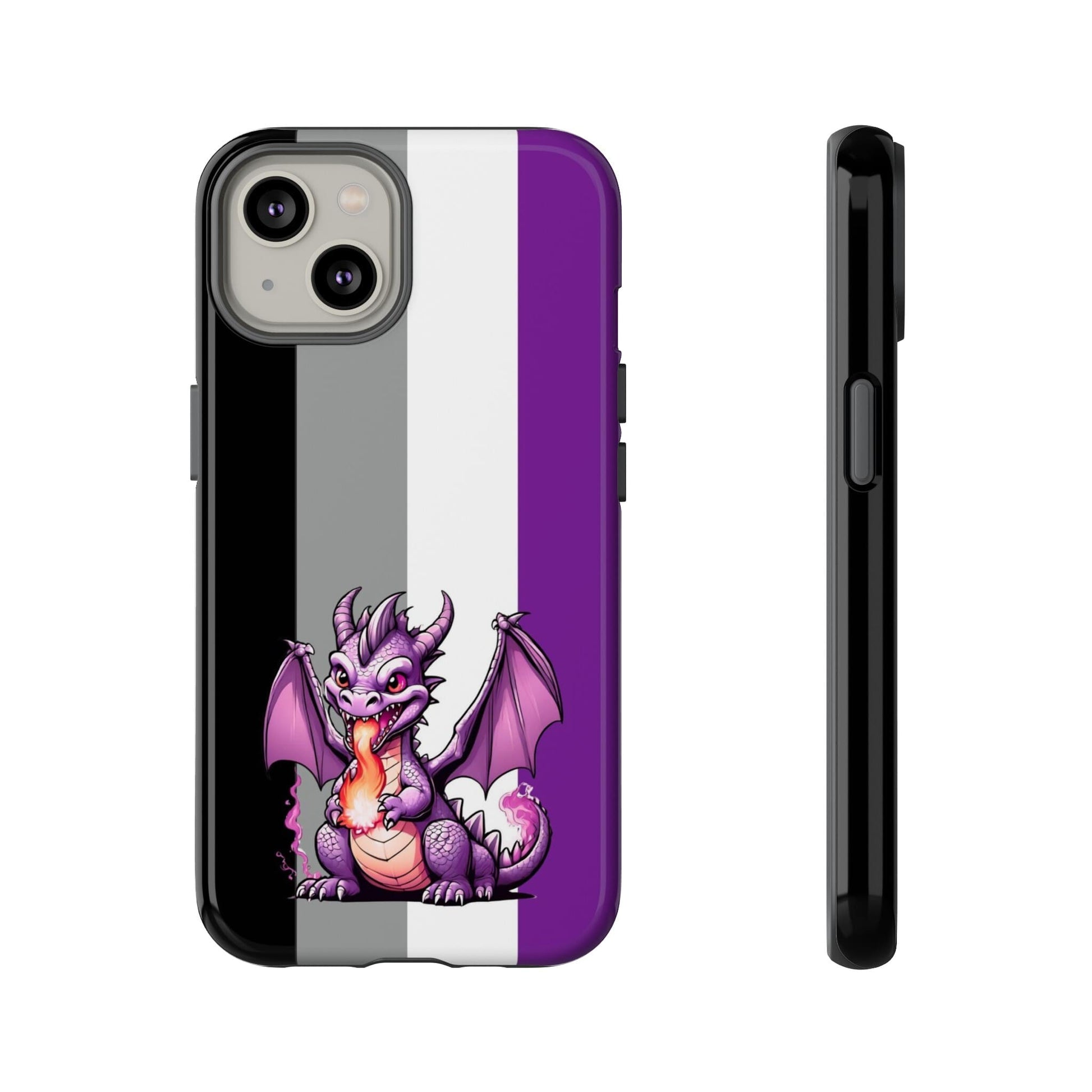 Asexual dragon phone case, front