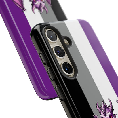 Asexual dragon phone case, close up