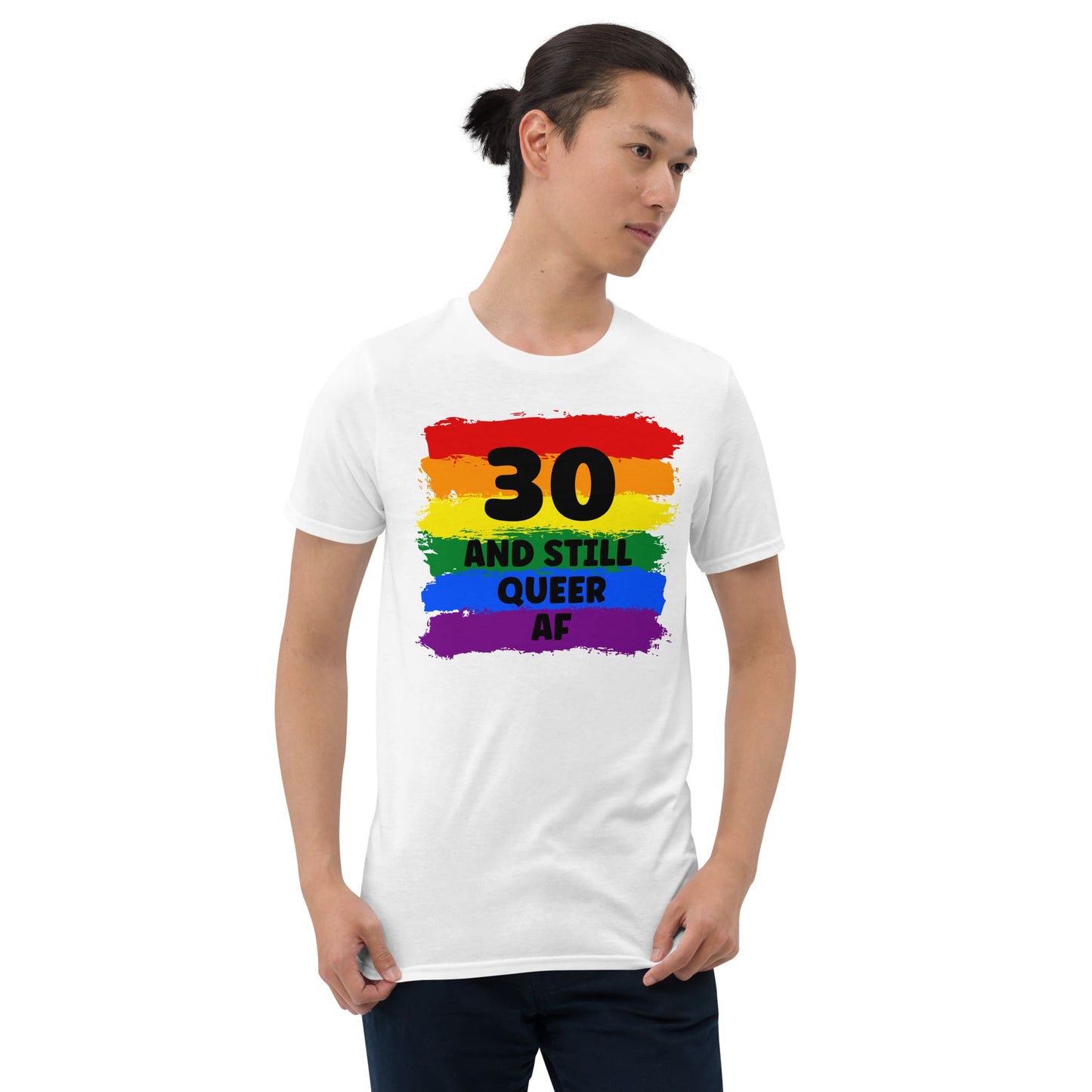 custom lgbt birthday party group shirt, model 1