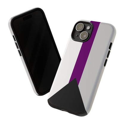 demisexual flag phone case, tilt