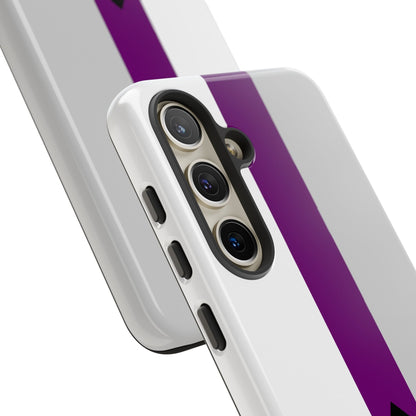 demisexual flag phone case, close up