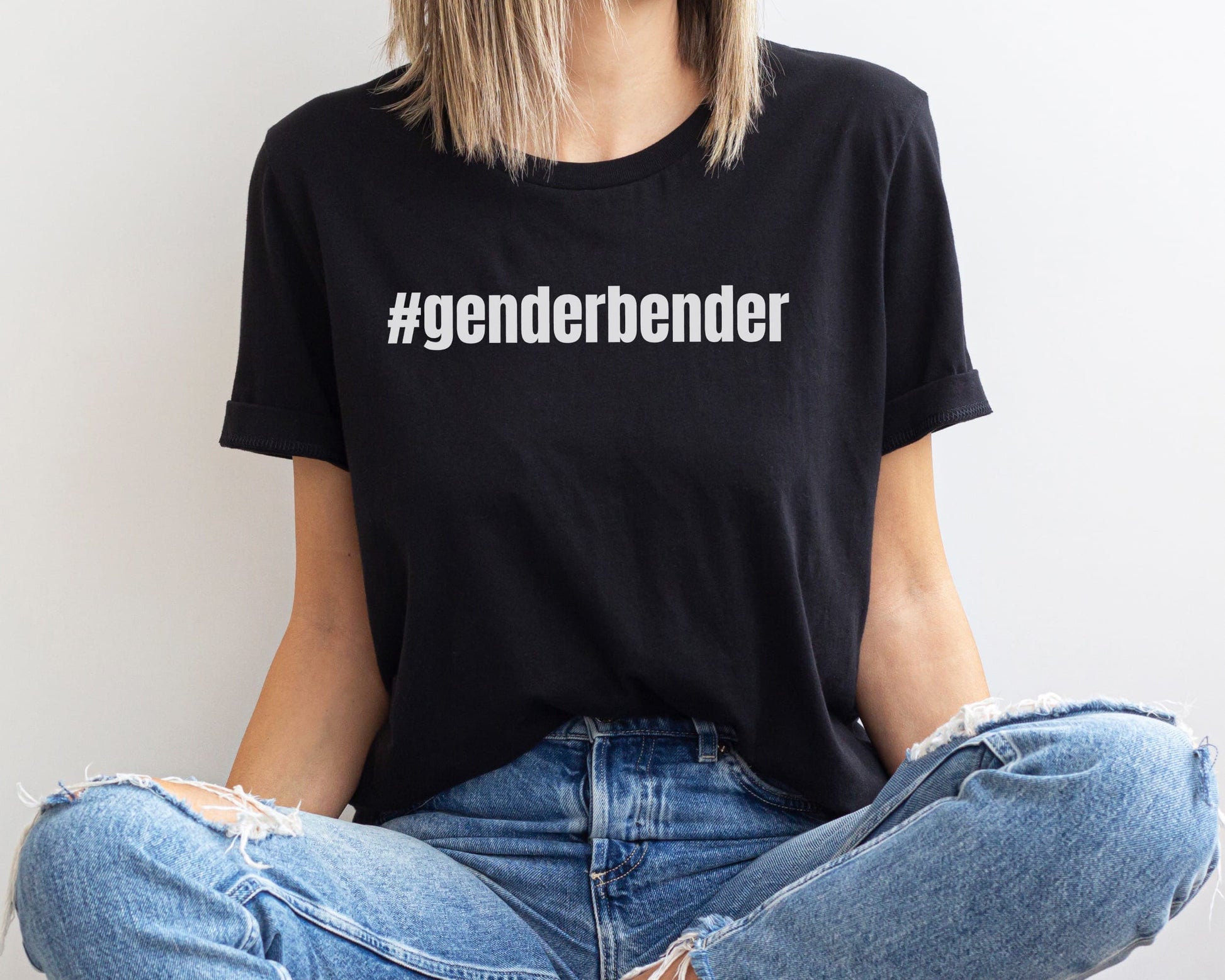 funny nonbinary shirt genderbender model1