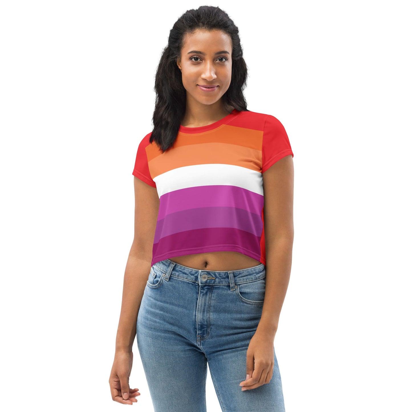 lesbian crop top, model 2