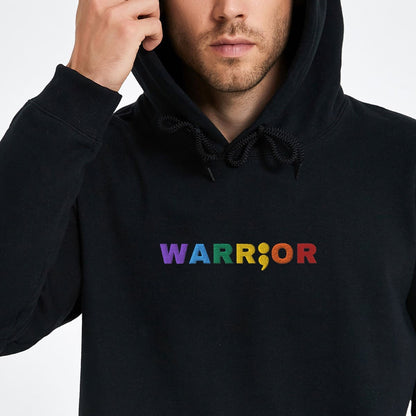 lgbt pride neurodiversity embroidery hoodie, model 1