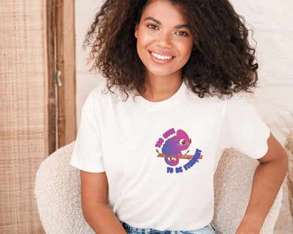 Bisexual t-shirt cute chameleon pocket design