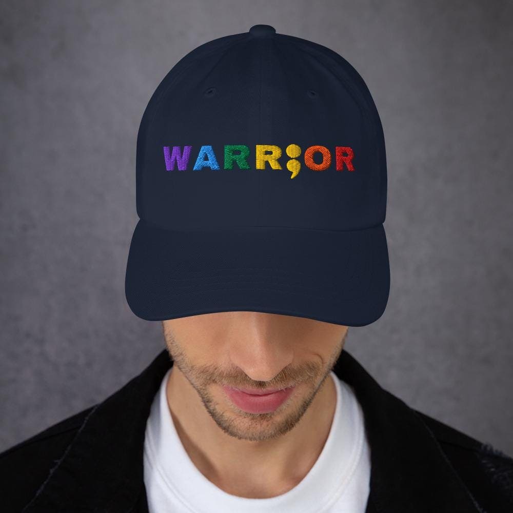 lgbt pride neurodiversity embroidery hat, model front