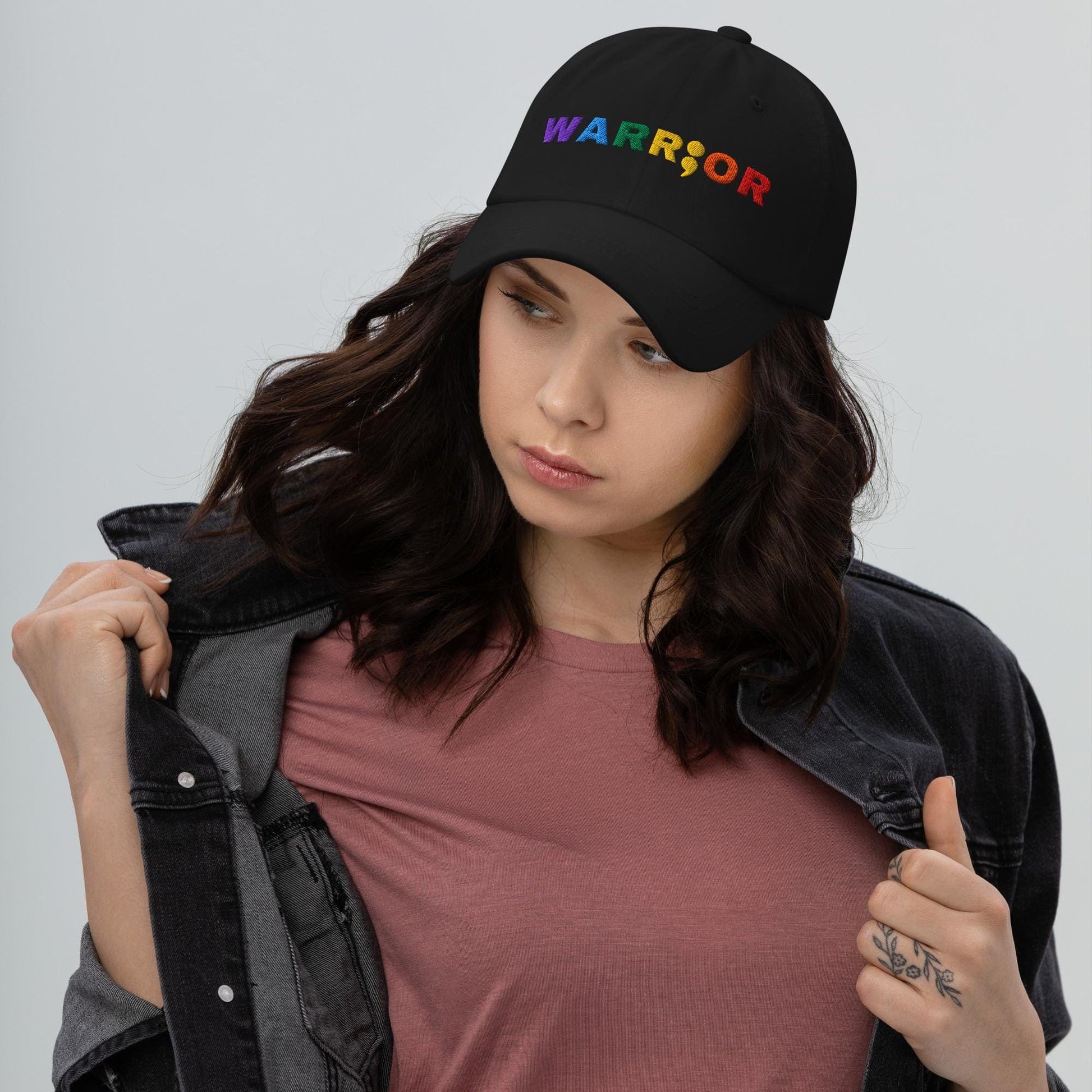 lgbt pride neurodiversity embroidery hat, model 1