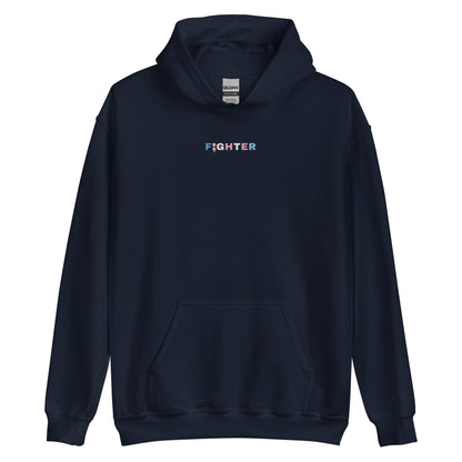 transgender neurodiversity embroidery hoodie, navy