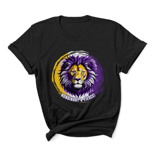 Nonbinary shirt fierce lion