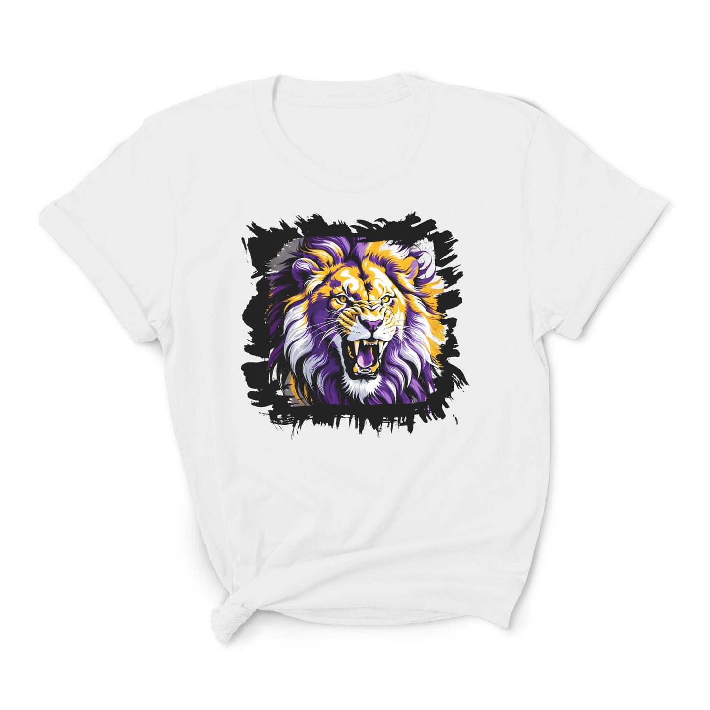 Subtle nonbinary t-shirt with roaring lion