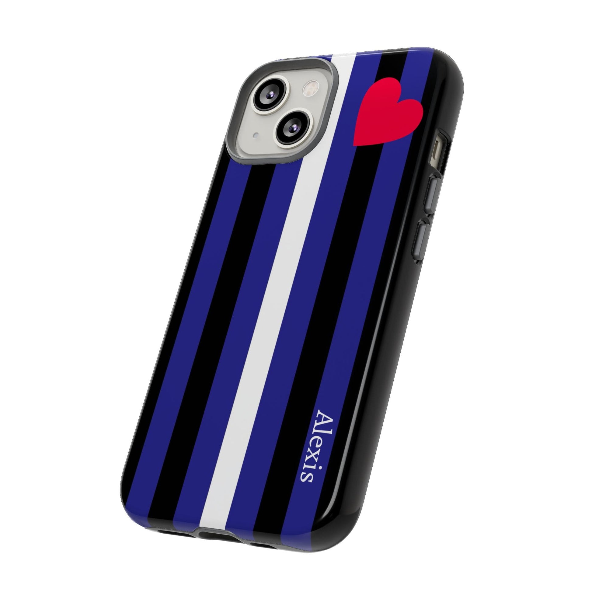 personalised leather pride flag phone case, side