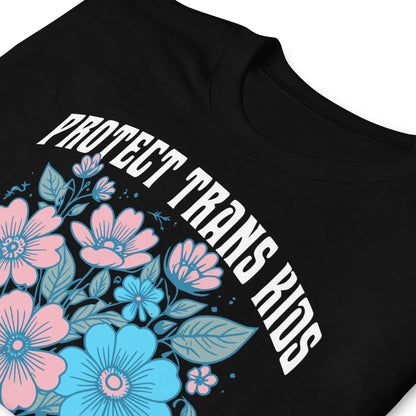 protect trans kids floral transgender shirt, zoom