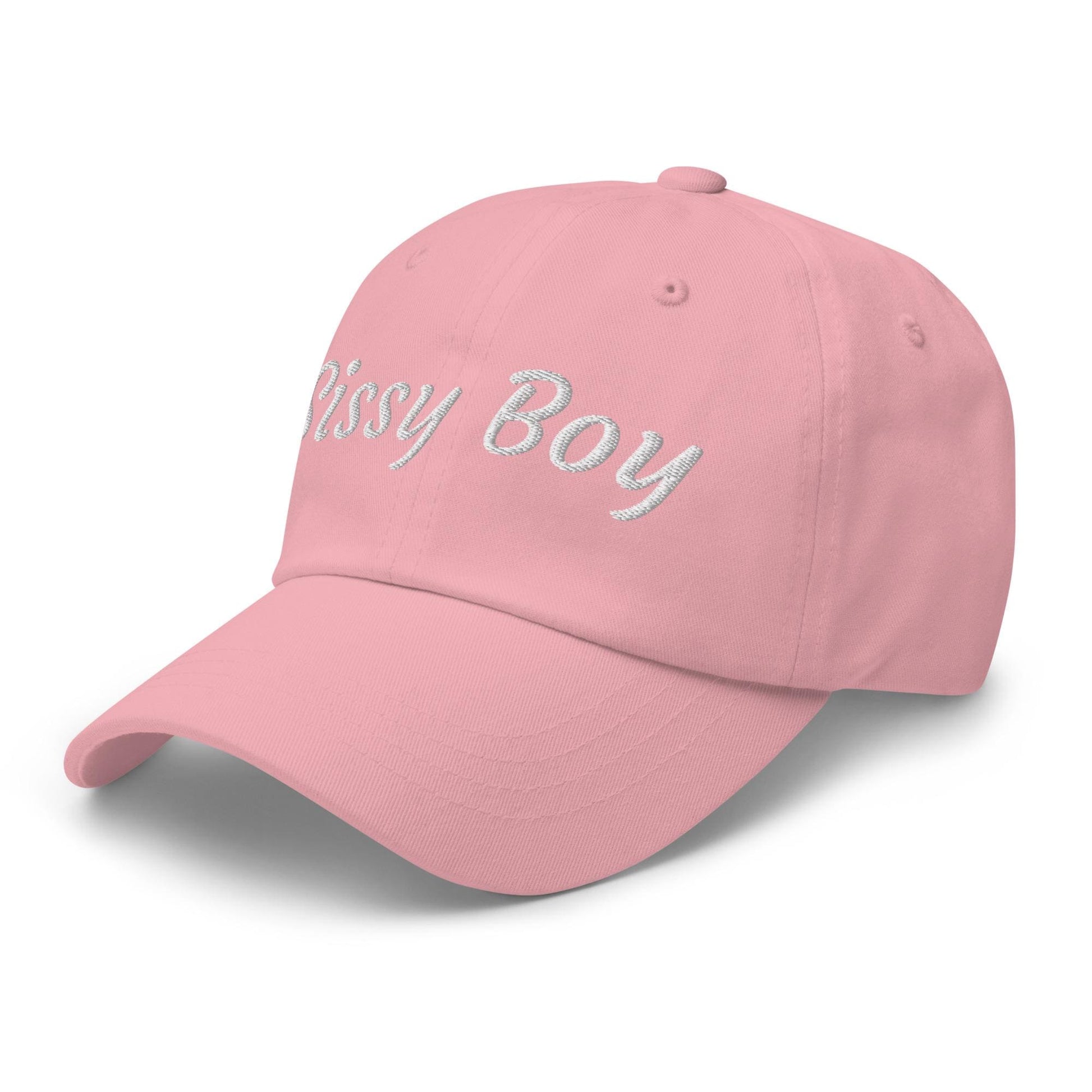 sissy boy pink hat femboy, side
