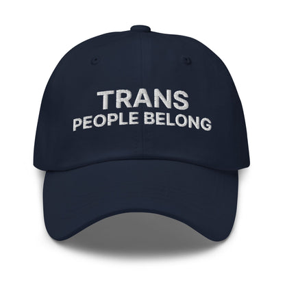 transgender embroidery baseball hat, navy