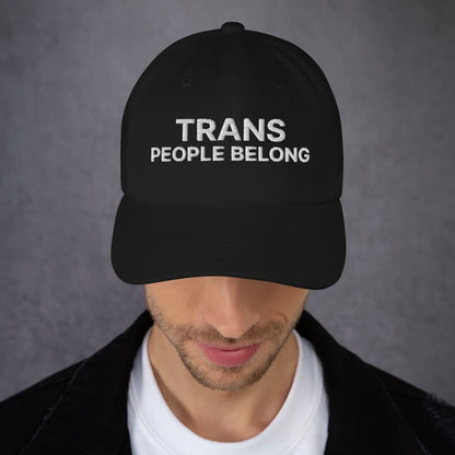 transgender embroidery baseball hat, model front