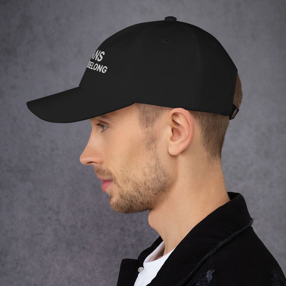 transgender embroidery baseball hat, model side